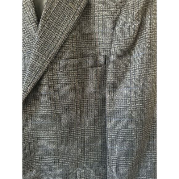 Gianfranco Ruffini 2-Button 100% Lambswool Sport Coat Mens 46 R Houndstooth - Picture 2 of 8